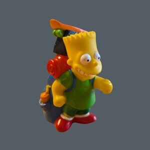 10/$25 Bart Simpson Camping Backpack Figure – 1990 Burger King Simpsons Toy